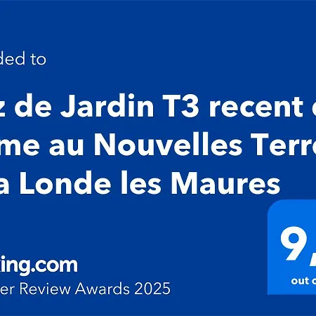 Rez De Jardin T3 Recent Et Calme Au Nouvelles Terres A Les Maures