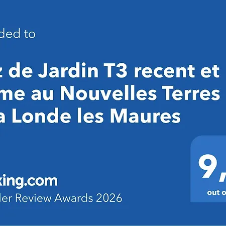 Rez De Jardin T3 Recent Et Calme Au Nouvelles Terres A Les Maures *